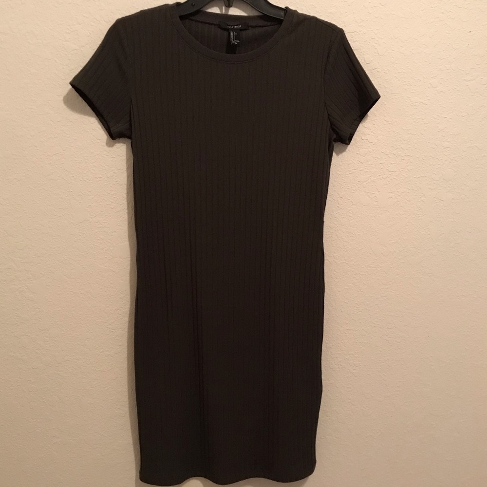 Forever 21 Olive Green Body-con Dress
